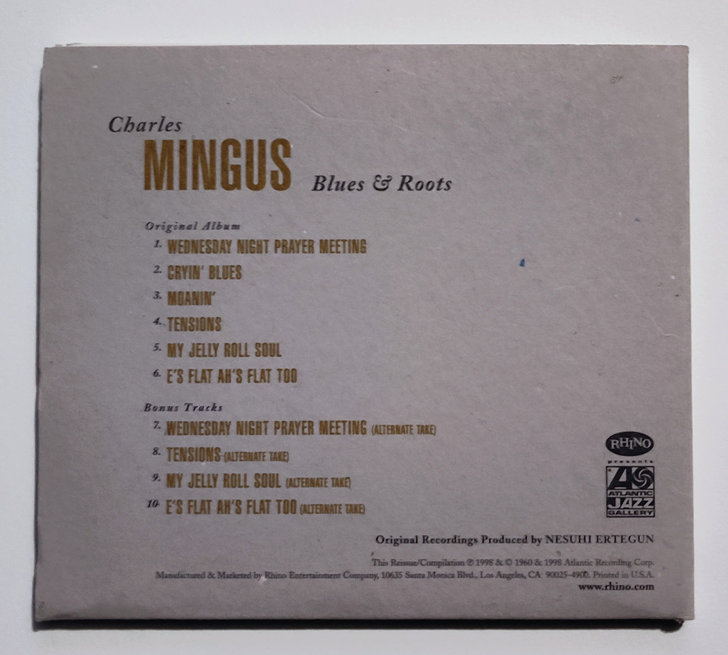 Charlie Mingus - "Blues And Roots Special Edition" - COMPACT DISC NM/NM