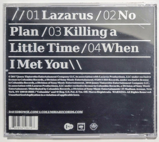 David Bowie - "No Plan EP" - COMPACT DISC VG+/VG+