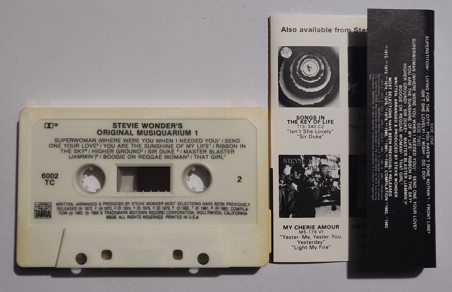 Stevie Wonder - "The Original Musiquarium" - CASSETTE TAPE (DOLBY) VG+/VG