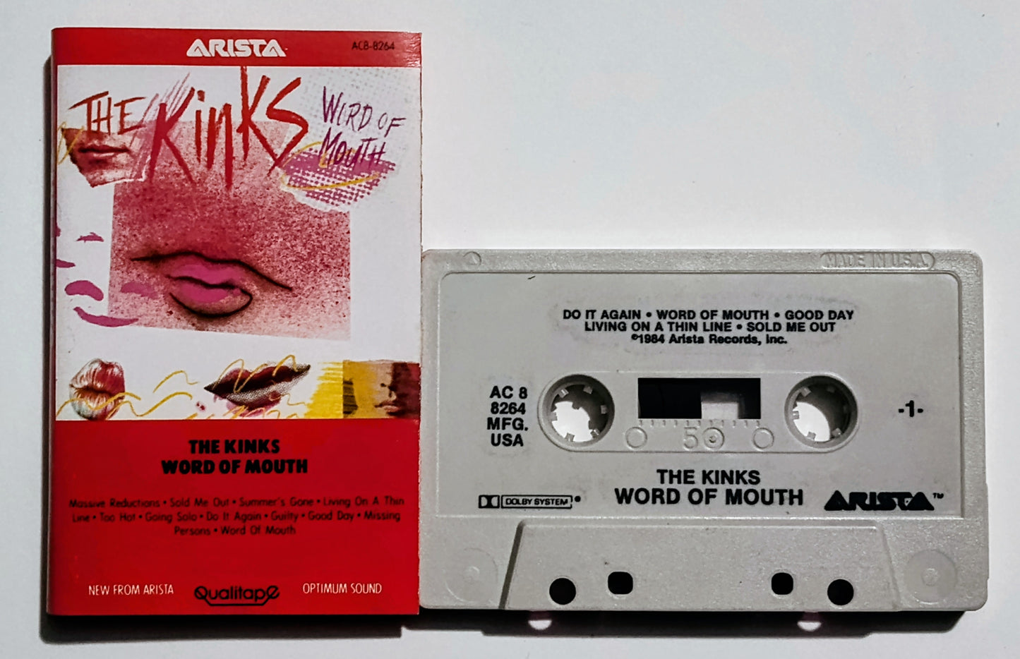 Kinks, The - "Word Of Mouth" - CASSETTE TAPE (DOLBY) VG+/VG+