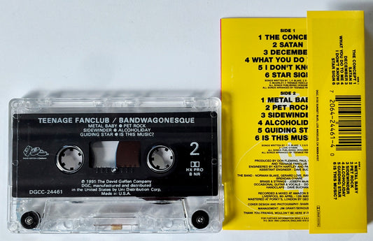 Teenage Fanclub - “Bandwagonesque” - INDIE CASSETTE TAPE VG/VG *🚨*