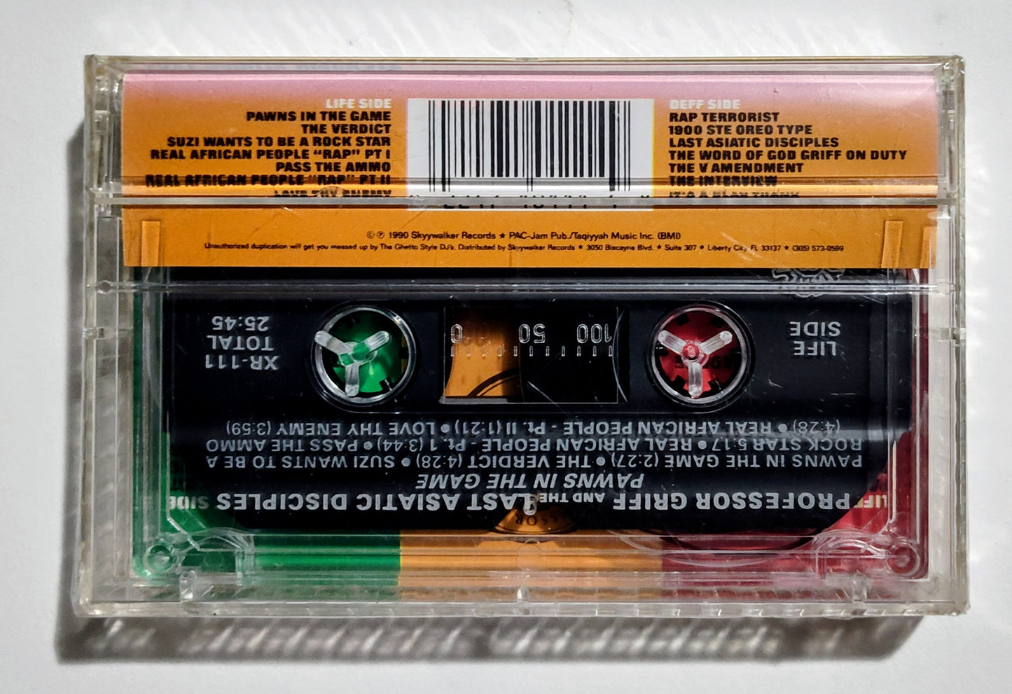 Professor Griff And The Last Asiatic Disciples - "Pawns In The Game" - CASSETTE TAPE NM/M (Sealed; Lightstruck cover)