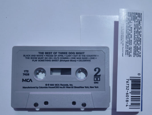 Three Dog Night - "The Best Of" - CASSETTE TAPE (DOLBY) VG+/VG+