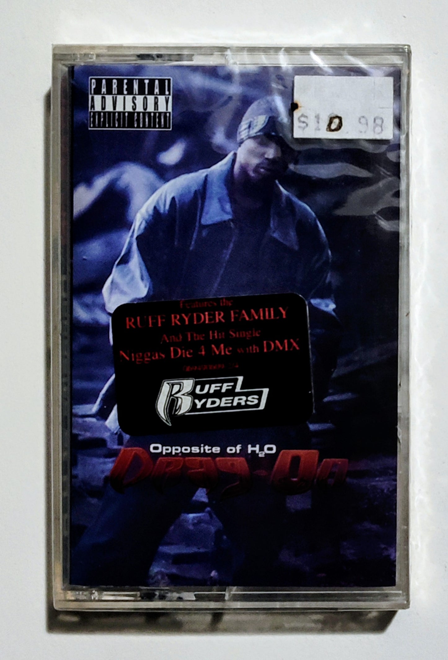 Drag-On - "Opposite Of H²O" - CASSETTE TAPE VG+/M (Sealed; badly cracked back of case)