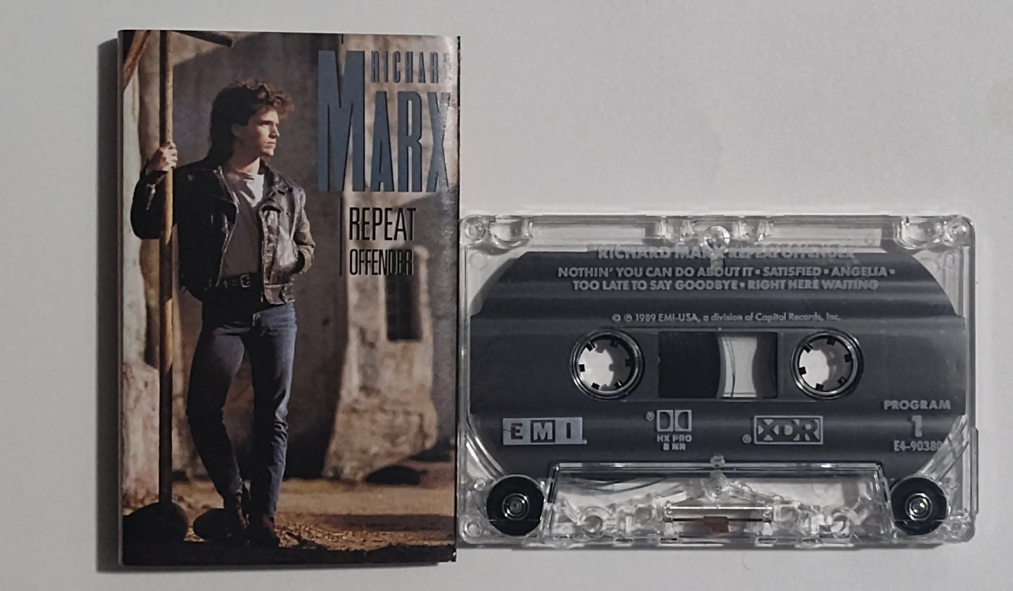 Richard Marx - "Repeat Offender" - CASSETTE TAPE (DOLBY HX PRO B NR) VG+/VG+