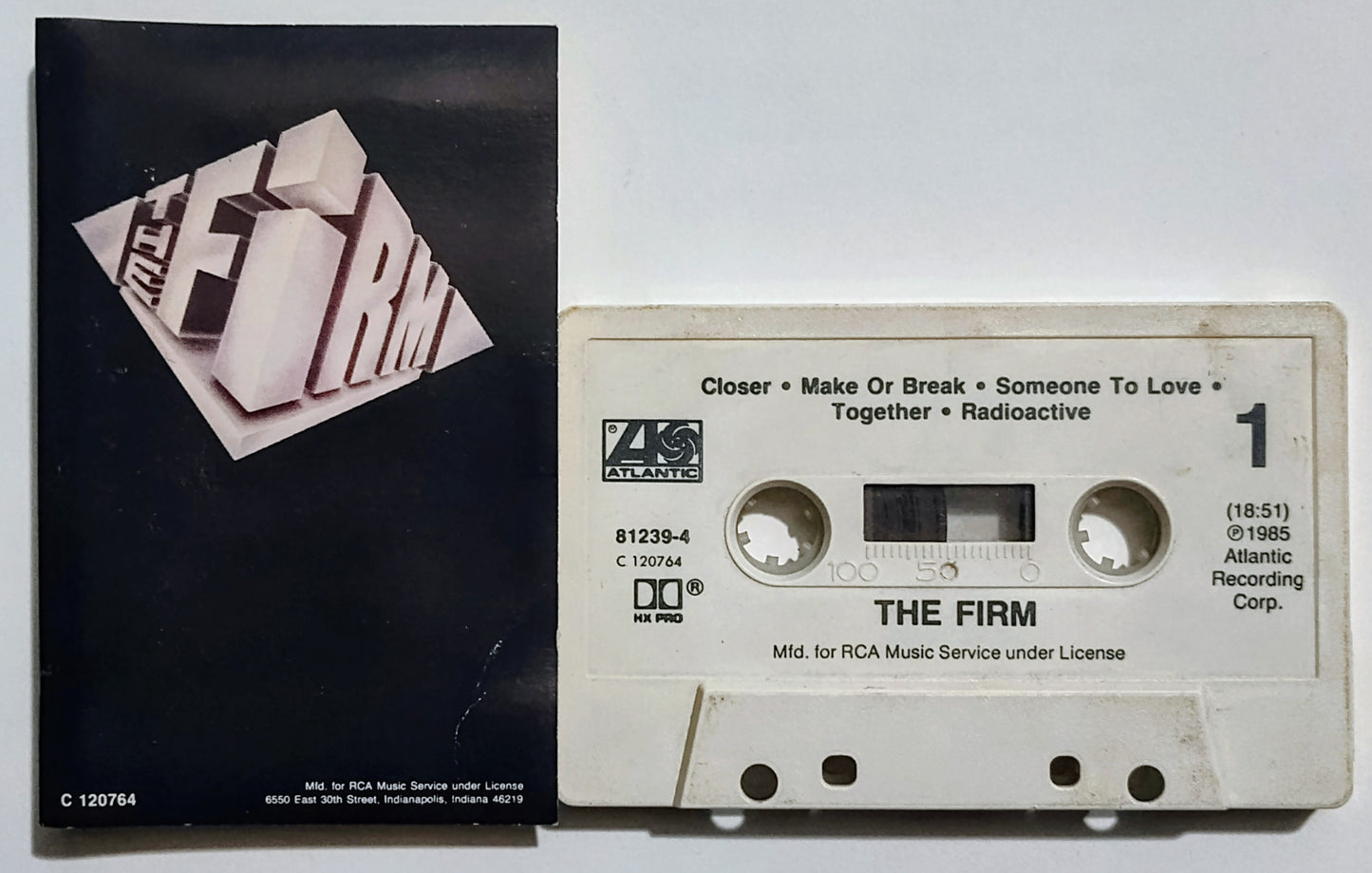 Firm, The - "The Firm" - CASSETTE TAPE (DOLBY HX PRO) G+/VG