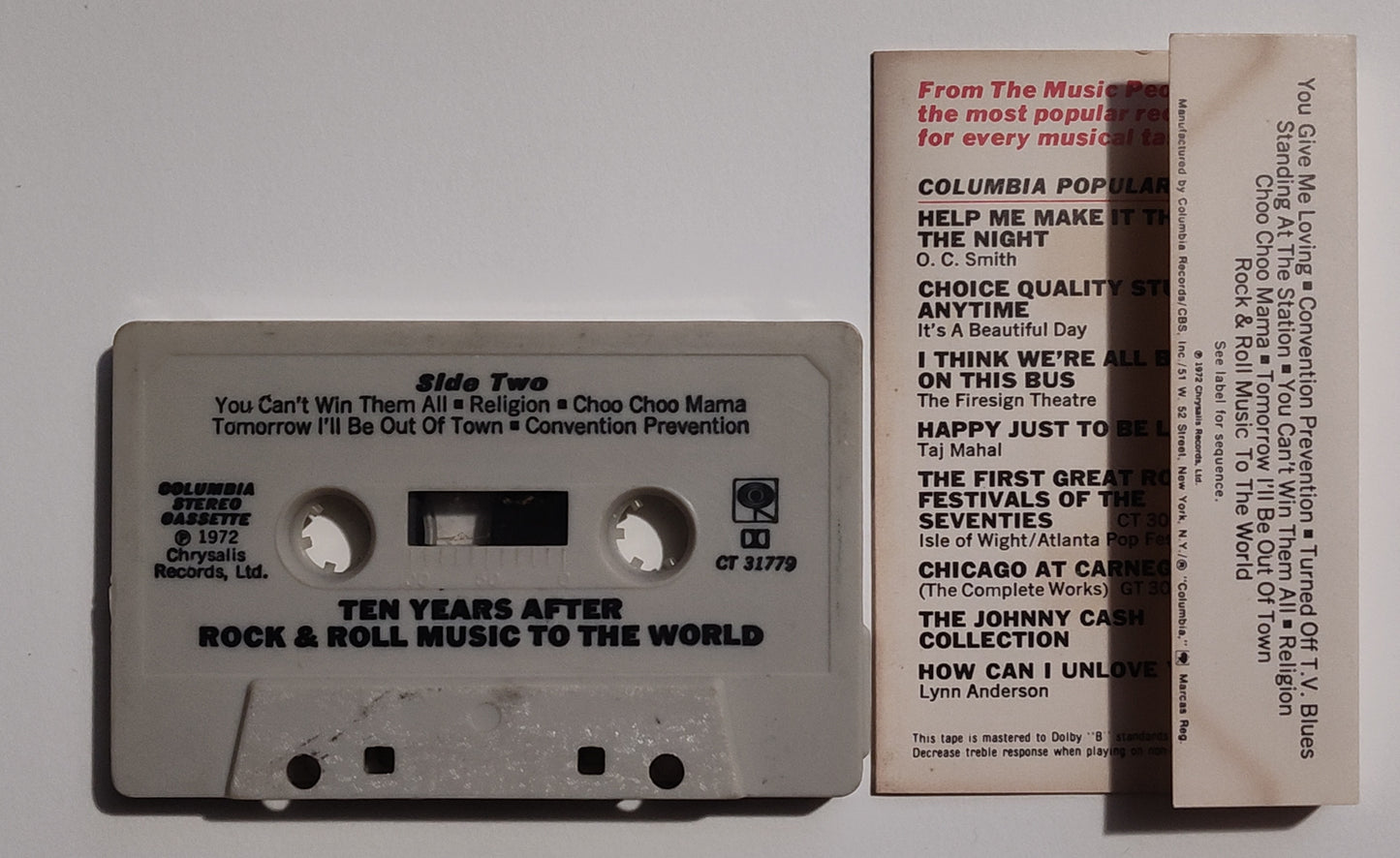 Ten Years After - "Rock & Roll Music To The World" - CASSETTE TAPE (Stereo) VG/VG