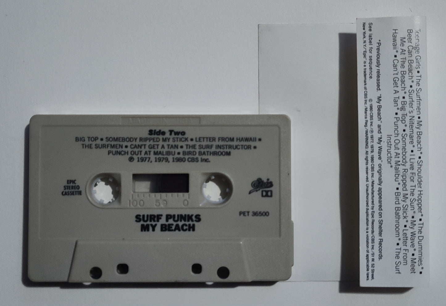 Surf Punks - "My Beach" - CASSETTE TAPE (Stereo) VG+/VG+