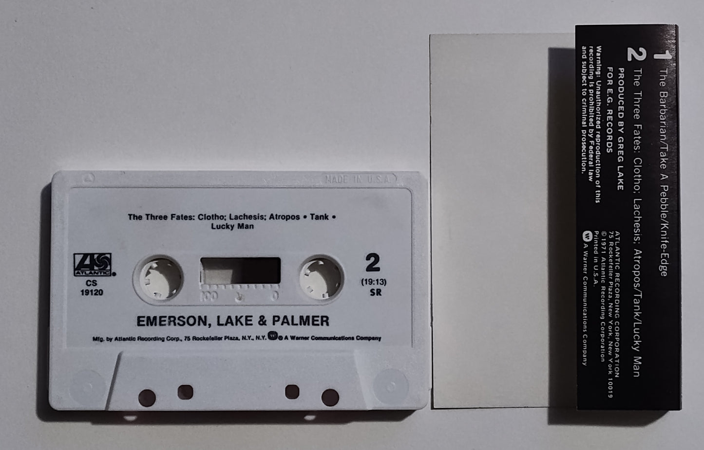 Emerson, Lake & Palmer - "Emerson Lake & Palmer" - CASSETTE TAPE VG+/VG+