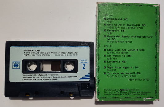 Jeff Beck - "Flash" - CASSETTE TAPE (S. Korea; Jigu Records; RARE; Stereo; Official) G+/VG+