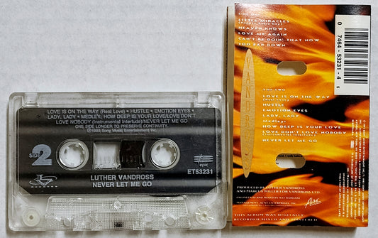Luther Vandross - “Never Let Me Go” - CASSETTE TAPE VG/VG+ *⭐*