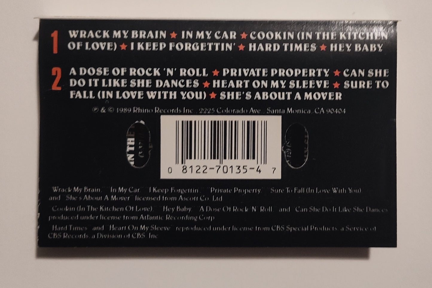 Ringo Starr - "Starr Struck: Best Of Ringo Starr Vol. 2" - CASSETTE TAPE (DOLBY HX PRO) VG+/VG+
