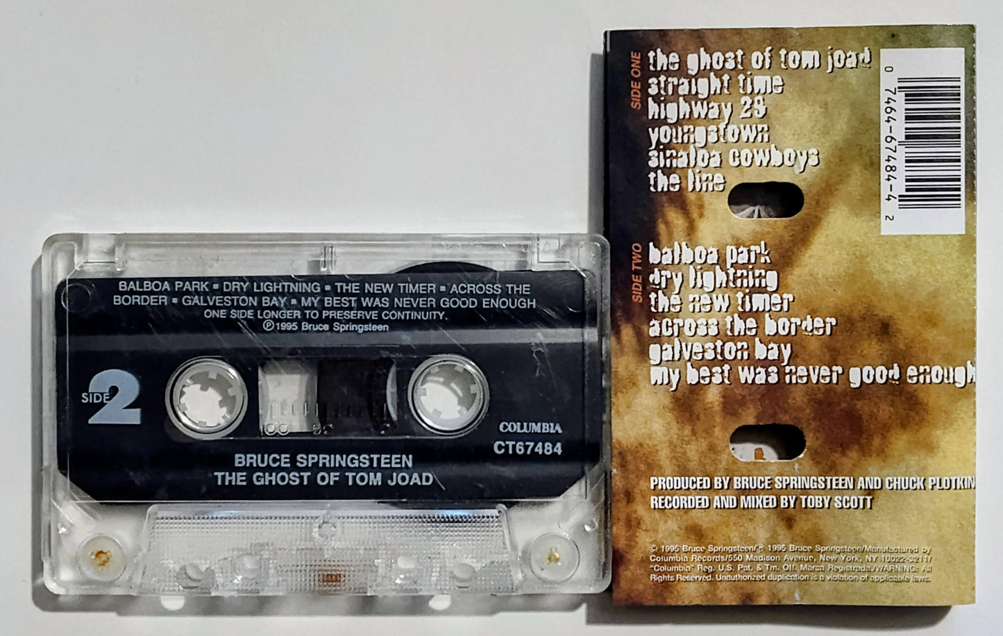 Bruce Springsteen - "The Ghost Of Tom Joad" - CASSETTE TAPE VG+/VG