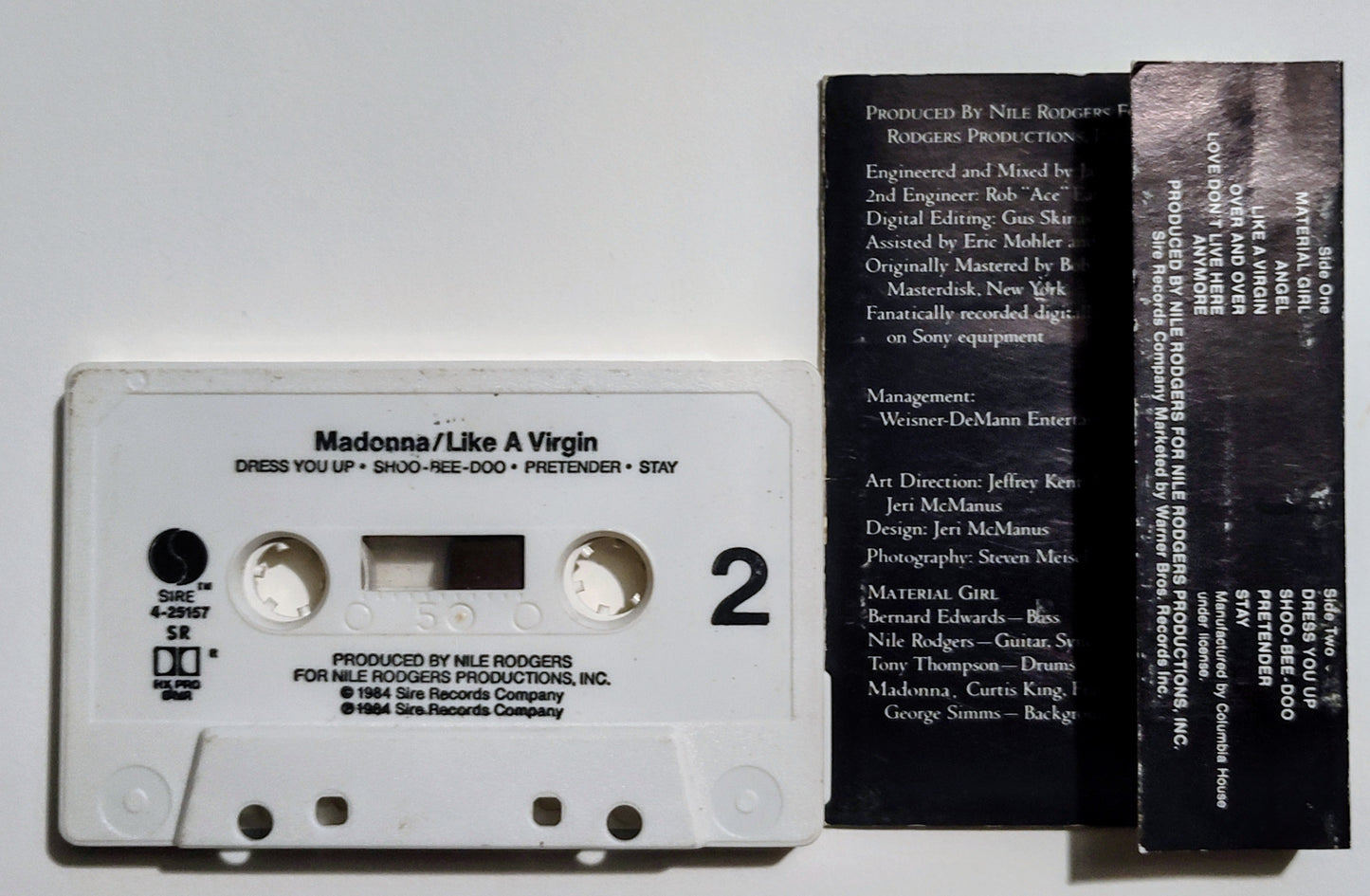 Madonna - "Like A Virgin" - CASSETTE TAPE (SR; DOLBY HX PRO B NR) G+/G+