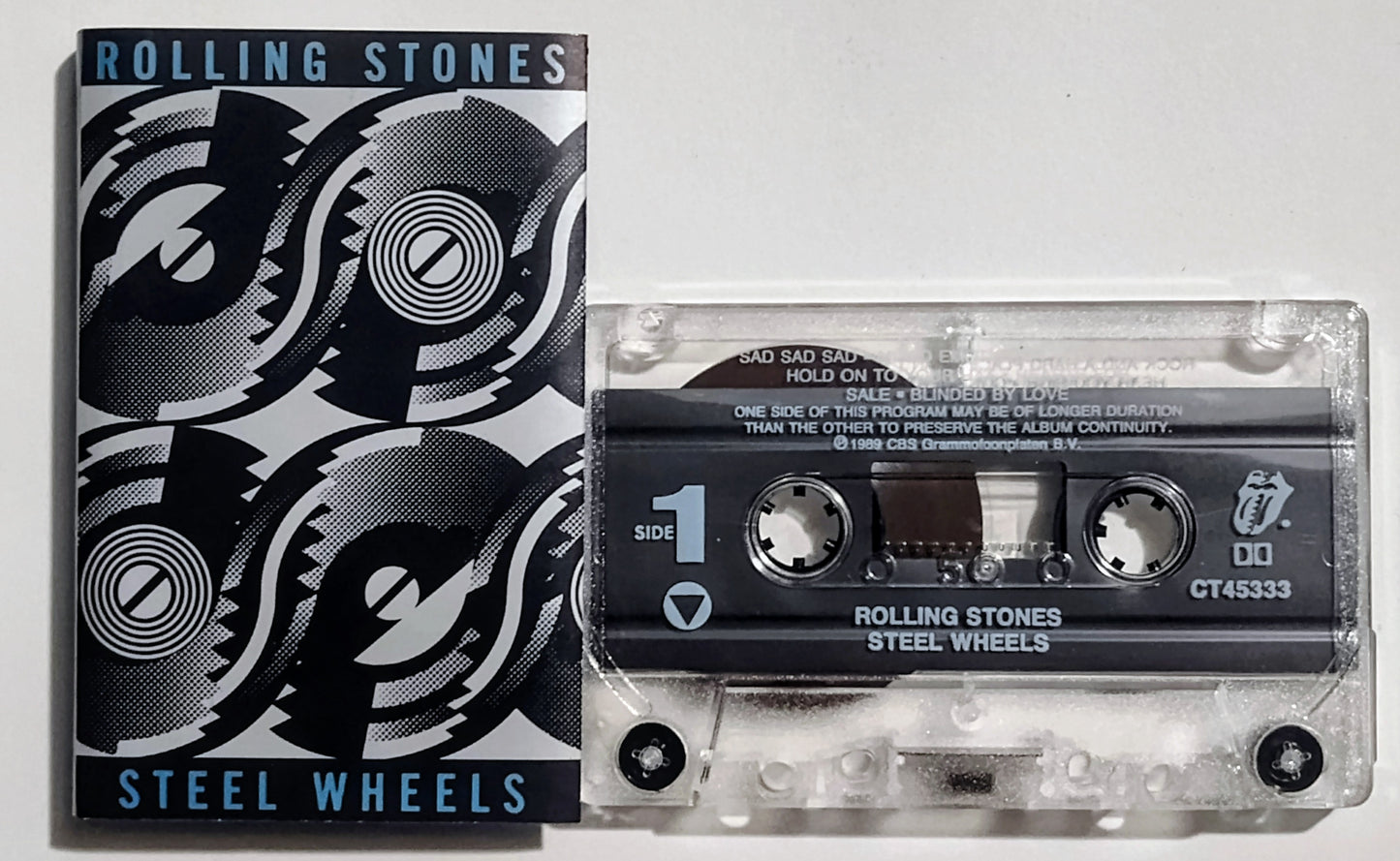 Rolling Stones - "Steel Wheels" - CASSETTE TAPE (DOLBY) VG/VG+