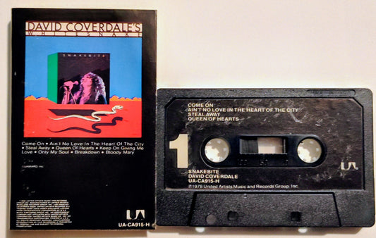 Whitesnake - "Snakebite" - CASSETTE TAPE (Dual color shell) VG/VG