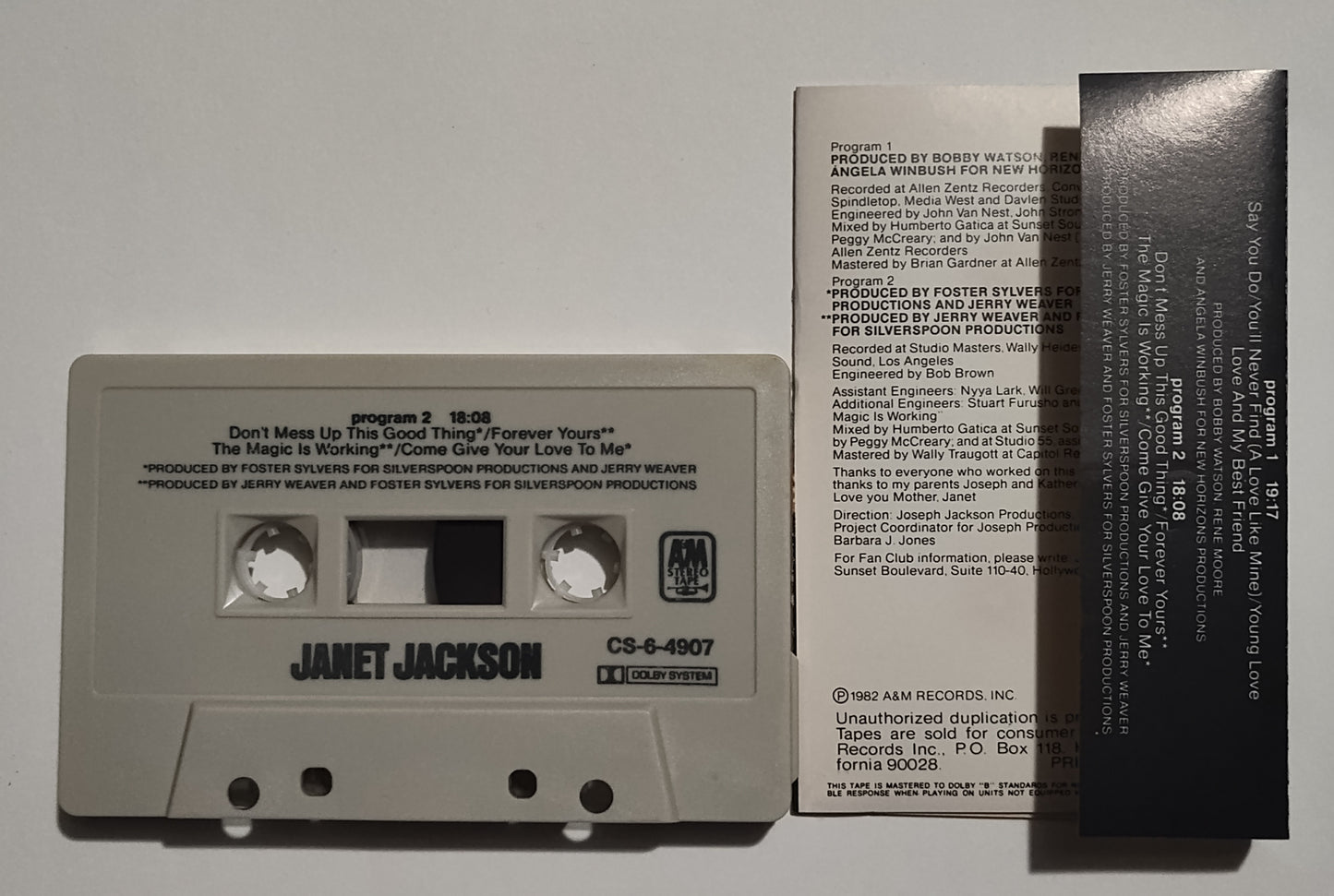 Janet Jackson - "Janet Jackson" - CASSETTE TAPE (DOLBY) NM/NM