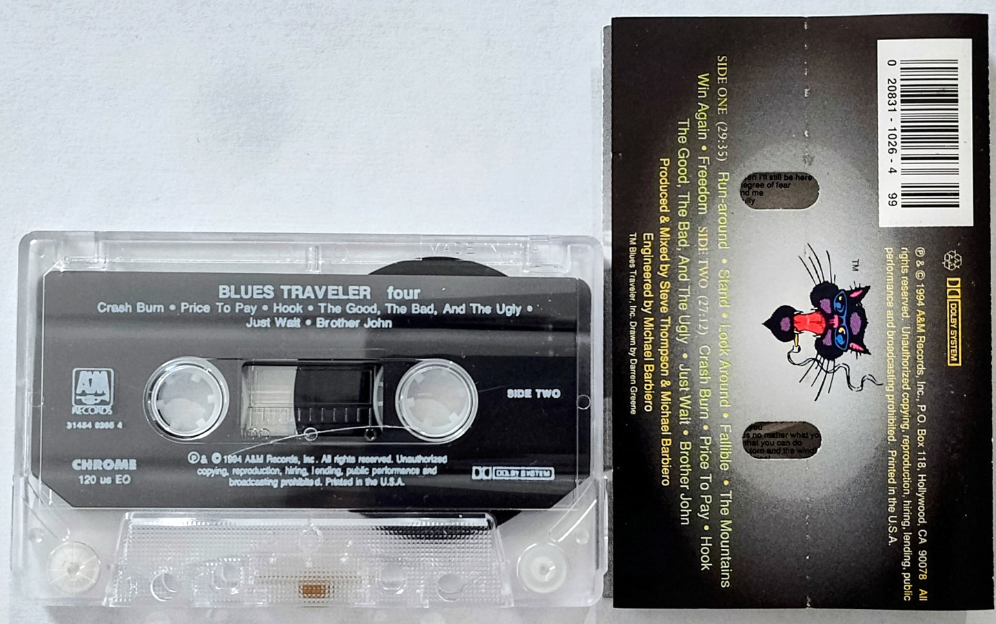 Blues Traveler - “Four” - CASSETTE TAPE VG+/VG (Cacked shell; does not affect play) *🚨*