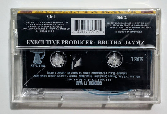 Soldierz At War - "Husslin 4 A Kause" - CASSETTE TAPE NM/M (Sealed; cracked back of case; scratchy cellophane) *❄️*