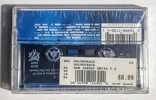 Various Artists - “New Jersey Drive Vol. 2 (Original Motion Picture Soundtrack)” - CASSETTE TAPE M/M (Sealed; light marker marks on cover cellophane-can easily be removed with alcohol.)