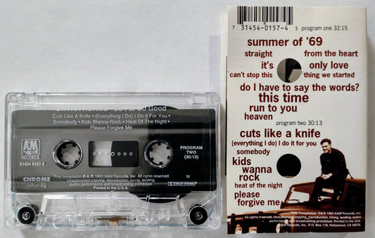 Bryan Adams - “So Far So Good” - CASSETTE TAPE VG+/VG+