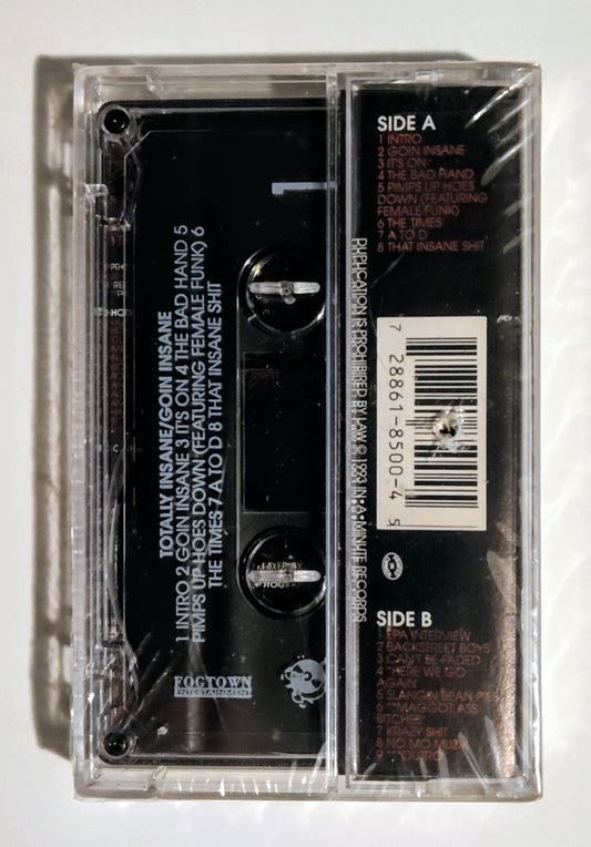 Totally Insane - "Goin' Insane" - CASSETTE TAPE NM/M (Sealed; drill hole thru spine)