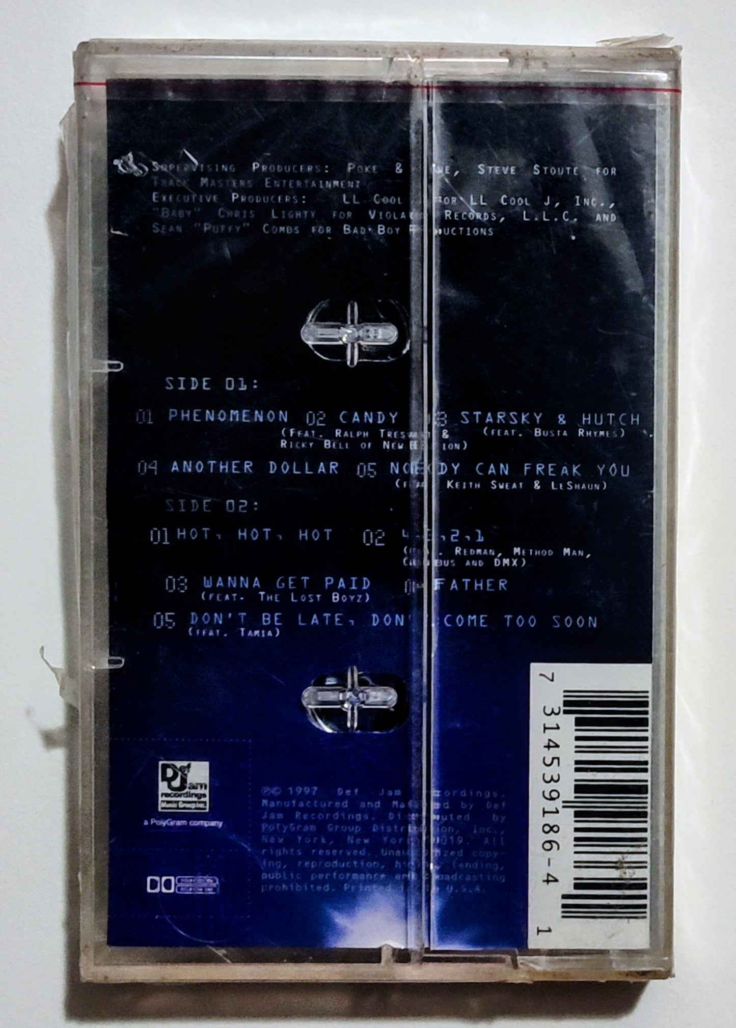 L.L. Cool J - "Phenomenon" - CASSETTE TAPE VG/M (Sealed; multiple cracks in case)