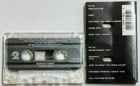 Mariah Carey - "Music Box" - CASSETTE TAPE VG+/VG+
