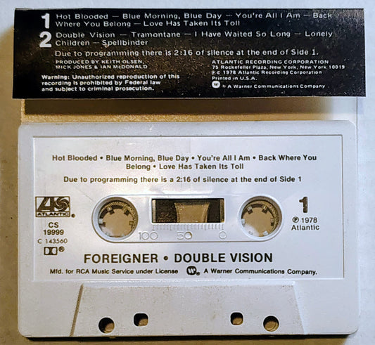 Foreigner - “Double Vision” - CASSETTE TAPE VG/VG