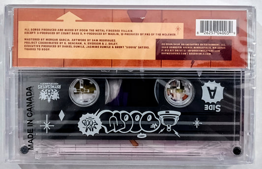 MF DOOM - "MM..Food" - INDIE CASSETTE TAPE (20th Anniversary Edition) M/M (Sealed)