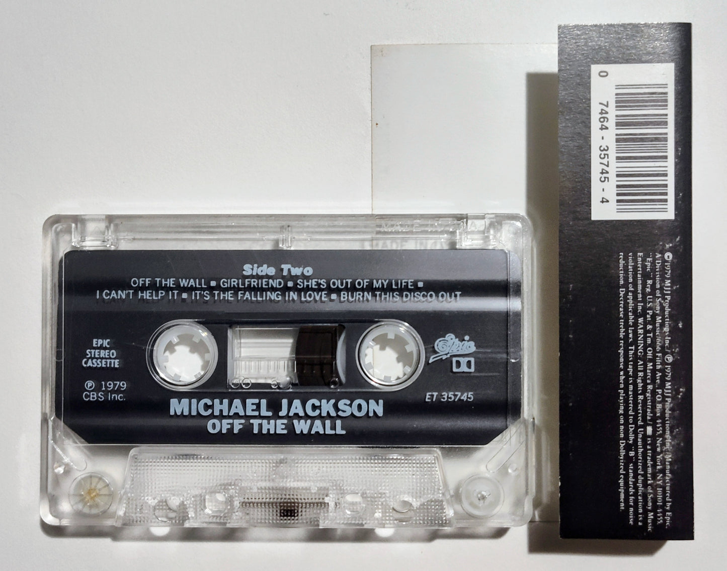 Michael Jackson - "Off The Wall"- CASSETTE TAPE VG+/VG+
