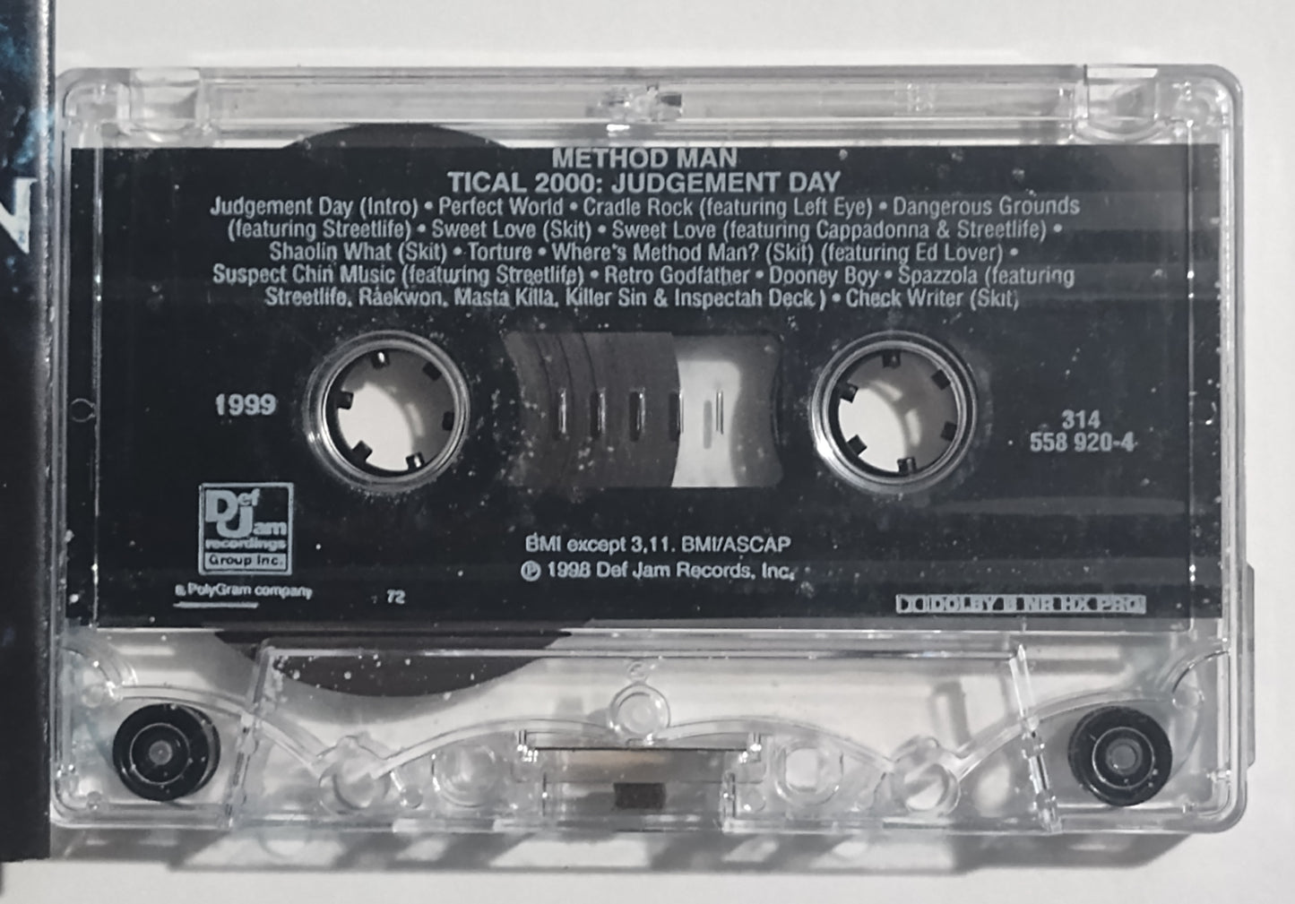 Method Man - "Tical 2000: Judgement Day" - CASSETTE TAPE (DOLBY HX PRO B NR) VG+/G