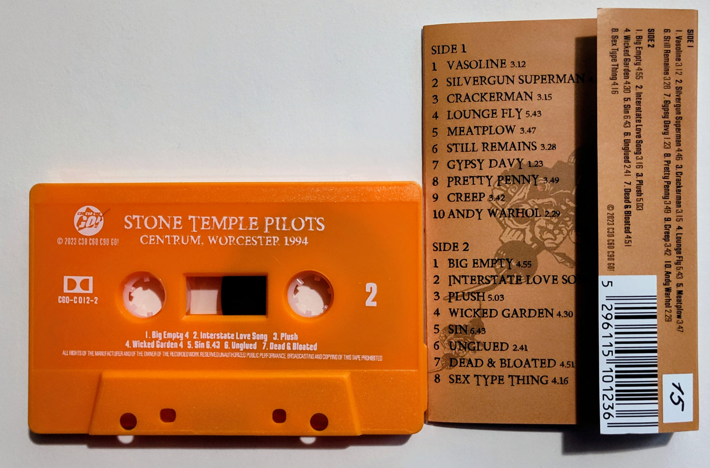 Stone Temple Pilots - "Centrum, Worcester, 1994 (Live)" - CASSETTE TAPE (DOLBY) M/M (Incredible quality; lightly censored; Sealed, photos are of my copy)
