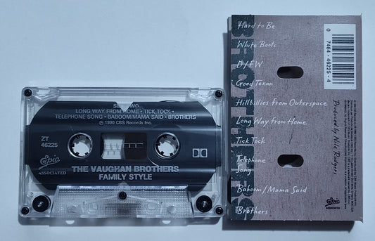 Vaughan Brothers, The - "Family Style" - CASSETTE TAPE (Canada; clear shell; DOLBY) VG+/VG+