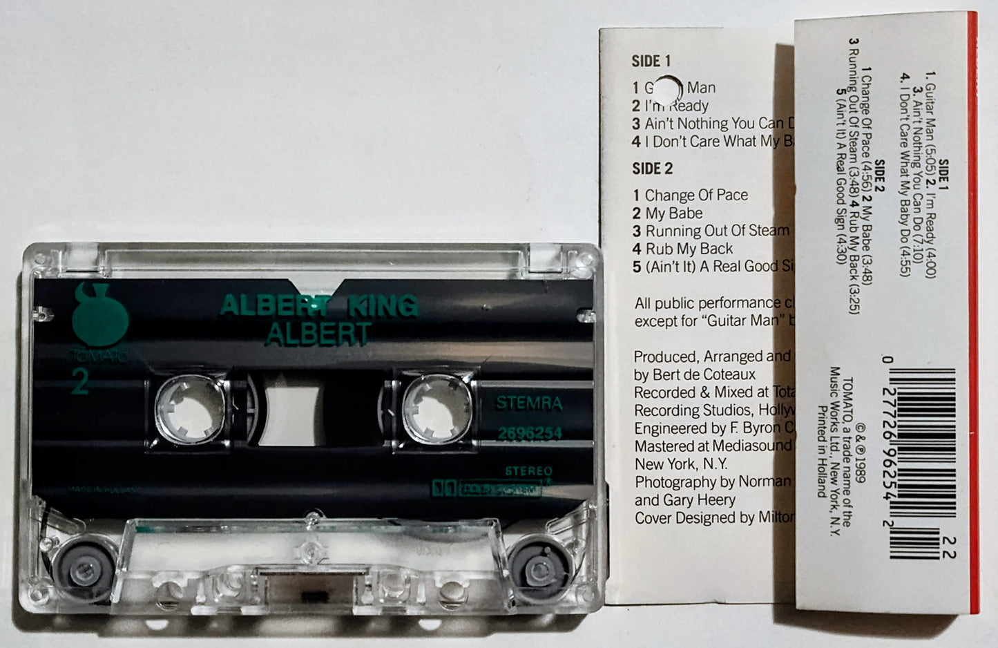Albert King - " Albert (Tomato Records)" - CASSETTE TAPE VG/NM (Hole punch thru cover)