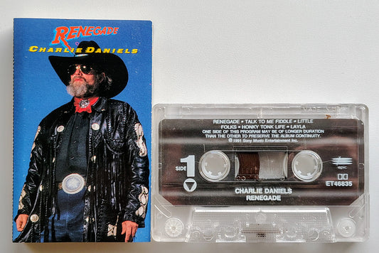 Charlie Daniels - "Renegade" - CASSETTE TAPE (DOLBY)VG+/NM *⭐*