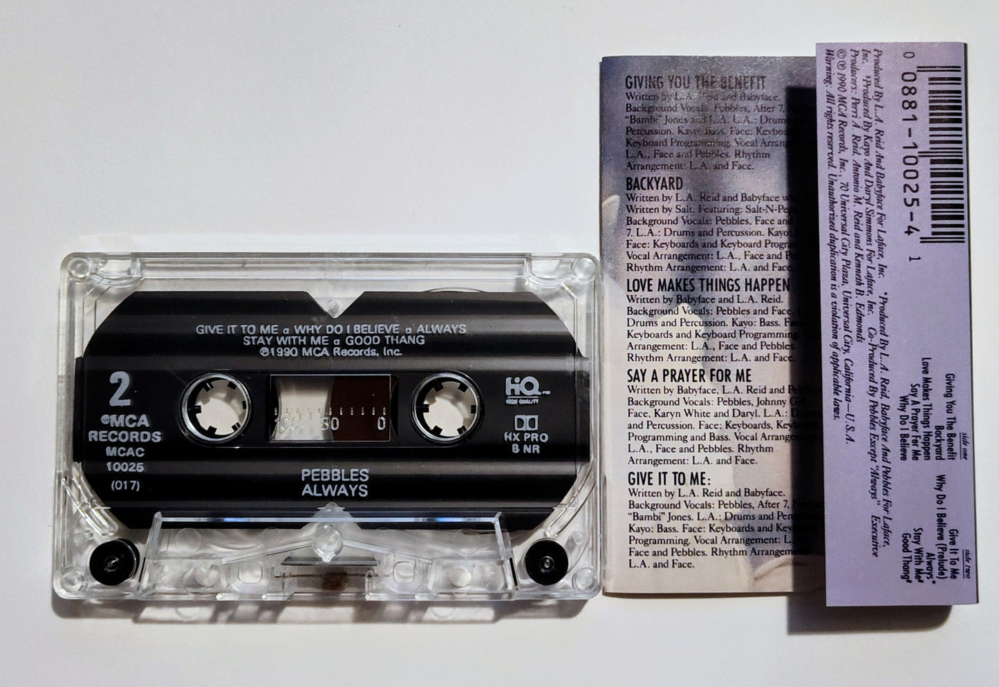 Pebbles - "Always" - CASSETTE TAPE (DOLBY HX PRO B NR) VG+/VG+