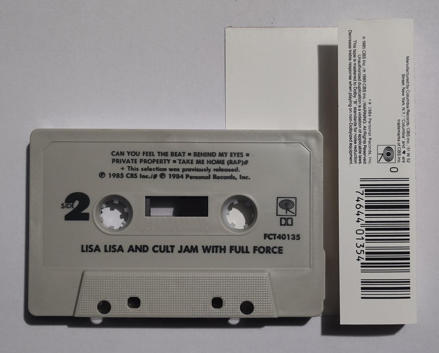 Lisa Lisa And Cult Jam - "With Full Force" - CASSETTE TAPE (DOLBY) VG+/VG+