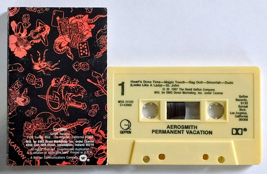 Aerosmith - “Permanent Vacation” - CASSETTE TAPE (BMG) VG/VG