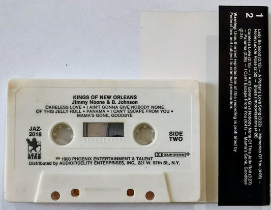 Jimmy Noone & Bunk Johnson - “Kings Of New Orleans” - CASSETTE TAPE VG+/VG+
