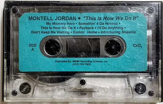 Montell Jordan - “This Is How We Do It” - CASSETTE TAPE (Promo) NA/NM *🌟*