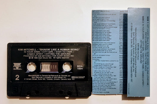 Kim Mitchell - "Shakin' Like A Human Being" - CASSETTE TAPE (Canada; black shell; DOLBY) VG+/VG+
