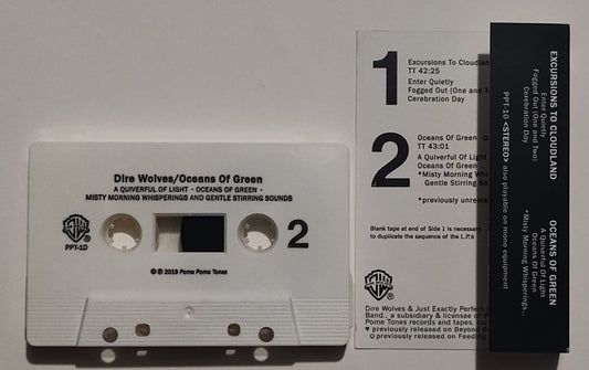 Dire Wolves - "Excursions To Cloudland/ Oceans Of Green" (Two-On-One) - INDIE CASSETTE TAPE NM/M