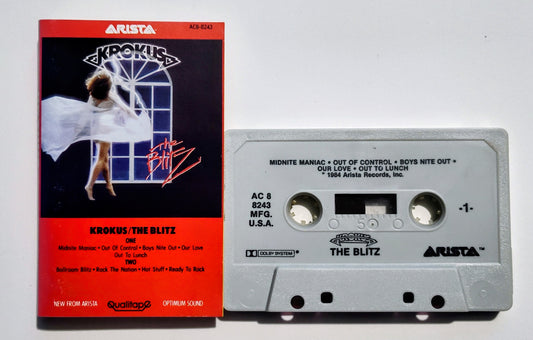 Krokus - "The Blitz " - CASSETTE TAPE (DOLBY) VG/VG+ (Lightstruck spine)