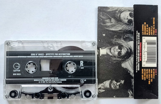 Guns N’ Roses - “Appetite For Destruction” - CASSETTE TAPE G+/VG+