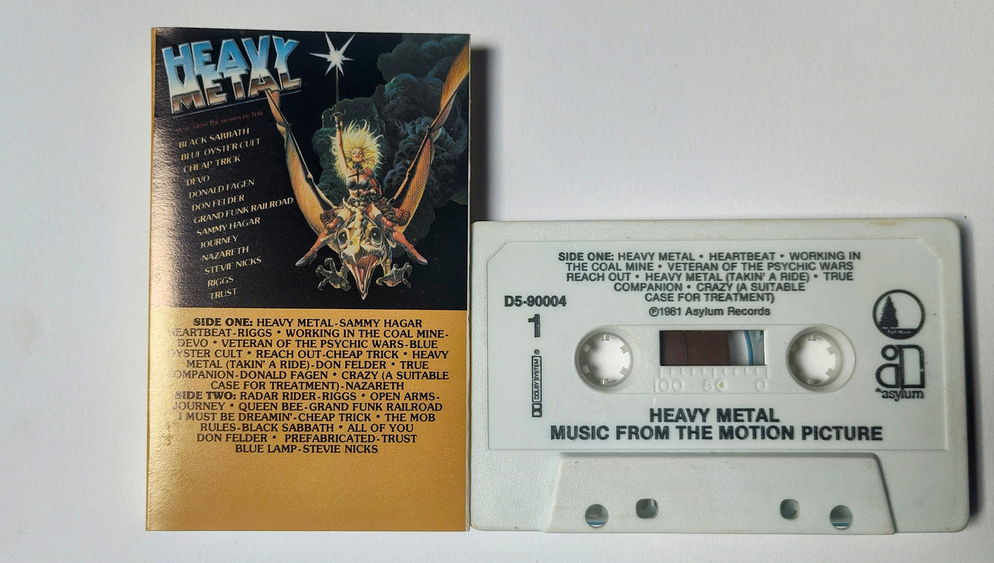 Various Artists - "Heavy Metal: Music From The Motion Picture" - CASSETTE TAPE (DOLBY) VG+/VG