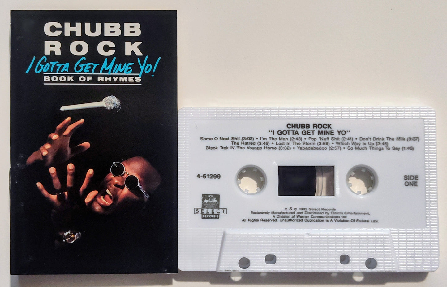 Chubb Rock - "I Gotta Get Mine Yo! Book Of Rhymes" - CASSETTE TAPE VG+/VG+