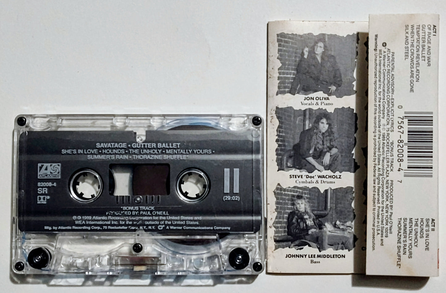 Savatage - "Gutter Ballet" - CASSETTE TAPE (SR; DOLBY HX PRO) VG+/VG+