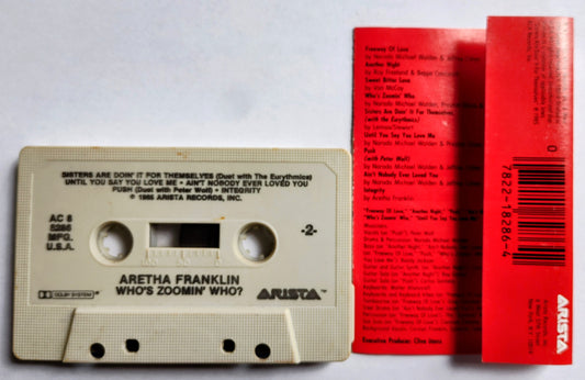 Aretha Franklin - “Who’s Zoomin’ Who?” - CASSETTE TAPE VG/VG