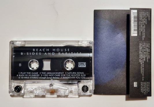 Beach House - "B-Sides And Rarities" - INDIE CASSETTE TAPE (Clear Shell) VG+/VG+